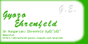 gyozo ehrenfeld business card